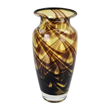 Load image into Gallery viewer, Brown Swirl Glass Vase