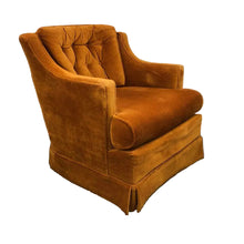 Load image into Gallery viewer, Burnt Orange Velvet Chair