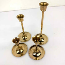 Load image into Gallery viewer, 4 Brass Candleholders