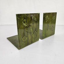 Load image into Gallery viewer, Blue &amp; Green Floral Bookends