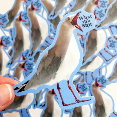 What The Shit Seagull Sticker