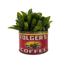 Load image into Gallery viewer, Folgers Coffee Tin Planter