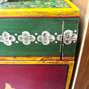 Hand Painted Wooden Trunk