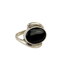 Load image into Gallery viewer, Onyx Swirl Sterling Ring