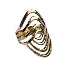 Load image into Gallery viewer, Gold Wave Sterling Ring