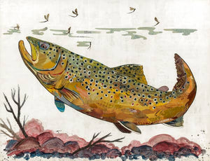 Dolan Geiman Signed Print Trout (Brown)