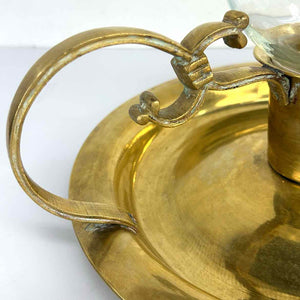 Brass Hurricane Candleholder