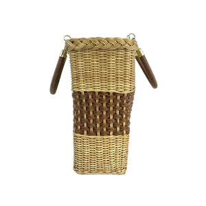 Vinyl Coated Wicker Purse