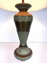 Load image into Gallery viewer, Art Deco Verdigris Lamp