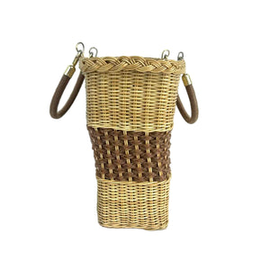 Vinyl Coated Wicker Purse