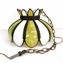 Load image into Gallery viewer, Slag Glass Lotus Pendant Lamp