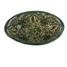 Load image into Gallery viewer, Green Floral Pottery Bowl