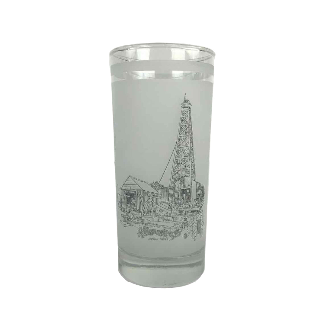 Texas Oil Rig Glass