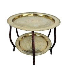 Load image into Gallery viewer, Folding Brass Tray Table