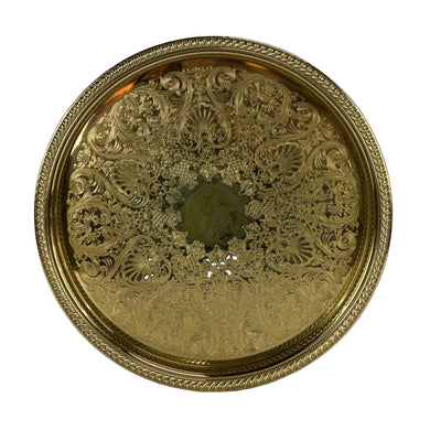 Gold Round Brass Tray