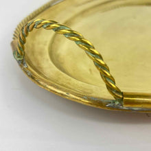 Load image into Gallery viewer, Braided Trim Brass Tray