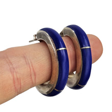Load image into Gallery viewer, Lapis &amp; Sterling Earrings