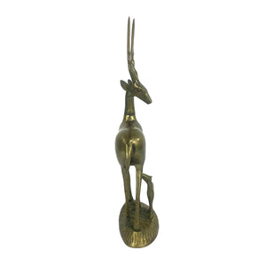 Mother & Child Brass Antelopes