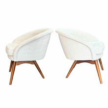 Load image into Gallery viewer, Modern White Barrel Chairs