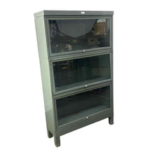 Load image into Gallery viewer, Gray Metal Barrister Bookcase