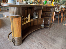 Load image into Gallery viewer, Curved Rattan &amp; Cane Bar