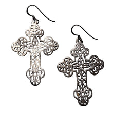 Load image into Gallery viewer, Sterling Cross Earrings
