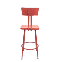 Load image into Gallery viewer, Red-Orange Shop Stool