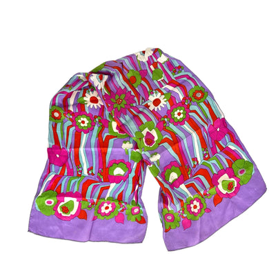 Floral 1960s Scarf