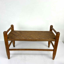 Load image into Gallery viewer, Woven Wooden Footstool