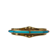 Load image into Gallery viewer, Gold, Turquoise &amp; Coral Bracelet