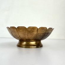 Load image into Gallery viewer, Brass Footed Lotus Bowl