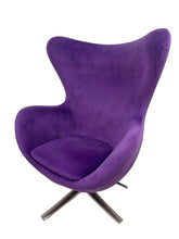 Load image into Gallery viewer, Modern Purple Velvet Chair