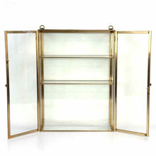 Load image into Gallery viewer, Brass &amp; Glass Display Case