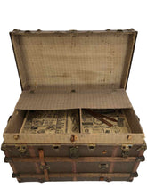 Load image into Gallery viewer, Antique Steamer Trunk