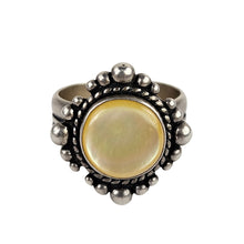 Load image into Gallery viewer, Sterling &amp; Yellow Lepidolite Ring
