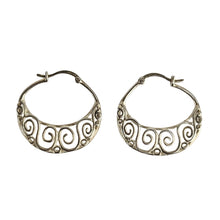 Load image into Gallery viewer, Sterling Silver Fliigree Earrings