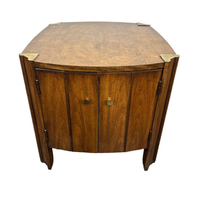 Walnut & Brass End Table