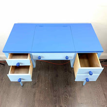 Load image into Gallery viewer, Blue Vanity Desk
