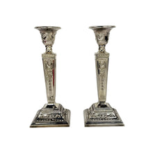 Load image into Gallery viewer, Silver Candleholders