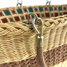 Load image into Gallery viewer, Vinyl Coated Wicker Purse
