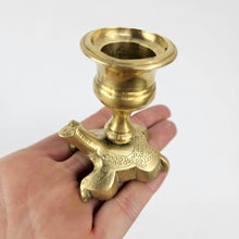 Load image into Gallery viewer, Brass Frog Candleholder
