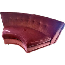 Load image into Gallery viewer, Modern Maroon Velvet Sofa