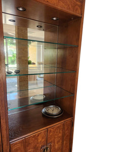 Chinoiserie Burl Wall Unit