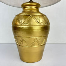 Load image into Gallery viewer, Gold Southwest Pottery Lamp