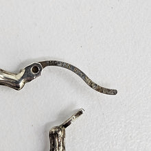 Load image into Gallery viewer, Sterling Bamboo Hoop Earrings