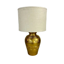 Load image into Gallery viewer, Gold Southwest Pottery Lamp