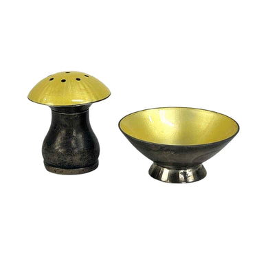 Sterling Mushroom Salt Cellar Set