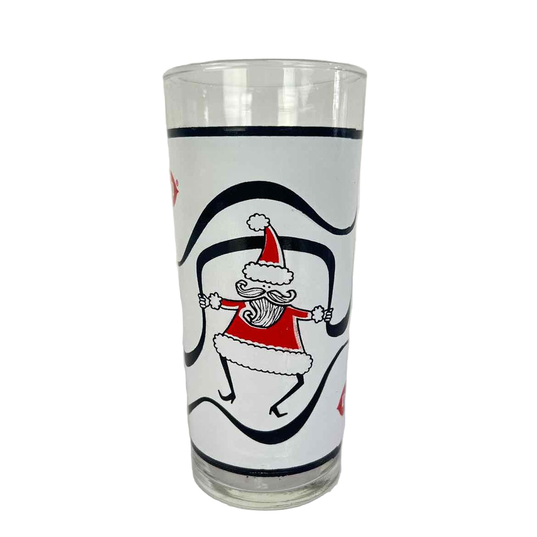 White DQ Santa Glass