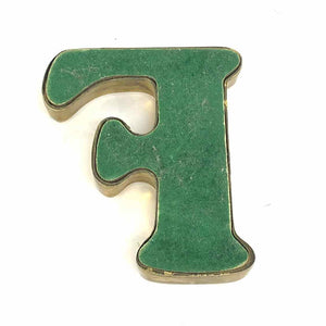 Gold Letter F Paperweight