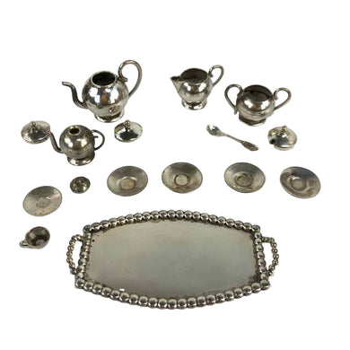 Sterling Silver Dollhouse Tea Set
